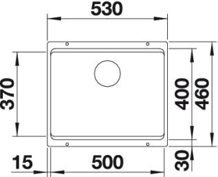 Схема встраивания 1 для мойки Blanco Etagon 500-U SILGRANIT PuraDur кофе клапан-автомат InFino 522236