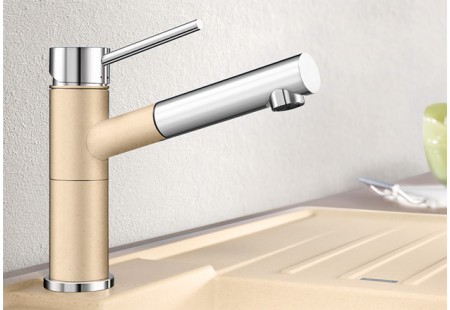 Смеситель Бланко Alta-S compact chrome/Silgranit жемчужный 520730 фото 5 Смеситель Blanco Alta-S compact chrome/Silgranit жемчужный 520730 фото 5