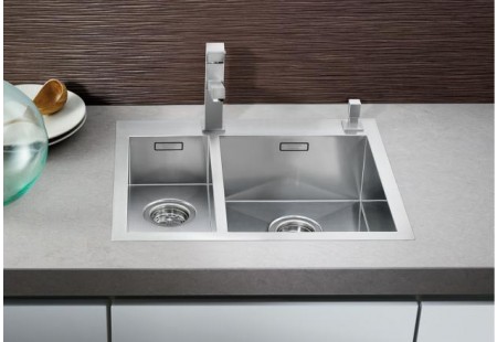 Мойка Бланко Zerox 400/400-IF/A нержавеющая сталь полированная клапан-автомат InFino 521648 фото 3 Мойка Blanco Zerox 400/400-IF/A нержавеющая сталь полированная клапан-автомат InFino 521648 фото 3