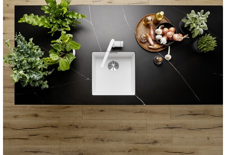 Мойка Blanco SUBLINE 400-U SILGRANIT темная скала клапан-автомат InFino 523423 фото 12