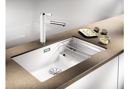 Мойка Blanco SUBLINE 700-U Level SILGRANIT алюметаллик клапан-автомат InFino 523540 фото 7