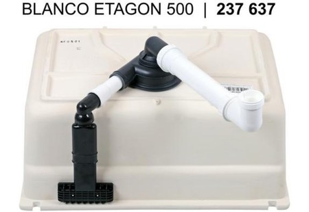 Мойка Бланко ETAGON 500-U PuraPlus глянцевая магнолия клапан-автомат InFino 525150 фото 3 Мойка Blanco ETAGON 500-U PuraPlus глянцевая магнолия клапан-автомат InFino 525150 фото 3