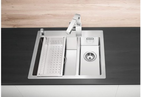 Мойка Бланко Claron 340/180-IF/N нержавеющая сталь полированная чаша слева клапан-автомат InFino 521607 фото 2 Мойка Blanco Claron 340/180-IF/N нержавеющая сталь полированная чаша слева клапан-автомат InFino 521607 фото 2