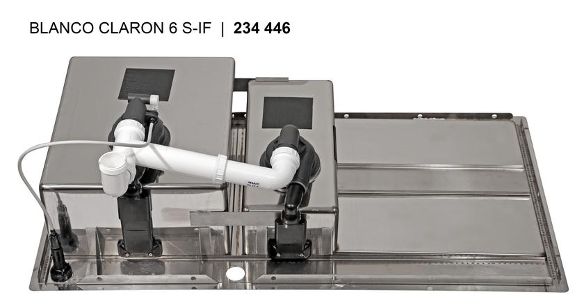 Мойка Бланко Claron 6S-IF/A крыло нержавеющая сталь полированная чаша слева клапан-автомат InFino 521646 фото 2 Мойка Blanco Claron 6S-IF/A крыло нержавеющая сталь полированная чаша слева клапан-автомат InFino 521646 фото 2