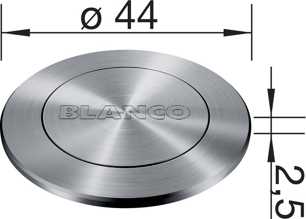 Кнопка для клапана-автомата Бланко PushControl 233696 фото 5 Кнопка для клапана-автомата Blanco PushControl 233696 фото 5