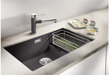 Мойка Blanco SUBLINE 700-U Level SILGRANIT алюметаллик клапан-автомат InFino 523540 фото 11