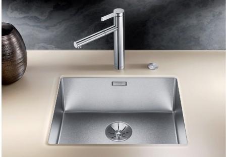 Мойка Бланко Claron 340-U Durinox® отводная арматура InFino® нержавеющая сталь полированная клапан-автомат InFino 523384 фото 2 Мойка Blanco Claron 340-U Durinox® отводная арматура InFino® нержавеющая сталь полированная клапан-автомат InFino 523384 фото 2