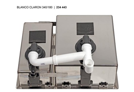 Мойка Бланко Claron 340/180-U нержавеющая сталь полированная чаша справа клапан-автомат InFino 521610 фото 5 Мойка Blanco Claron 340/180-U нержавеющая сталь полированная чаша справа клапан-автомат InFino 521610 фото 5