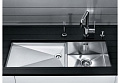 Мойка Blanco Zerox 400/550-T-U нержавеющая сталь полированная клапан-автомат InFino 521605 фото 2