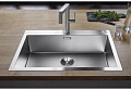 Мойка Blanco Claron 700-IF/A Durinox® отводная арматура InFino® нержавеющая сталь полированная клапан-автомат InFino 523394 фото 2