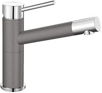 Сантехника Бланко на сайте официального дилера Смеситель Blanco Alta compact chrome/Silgranit темная скала 518810