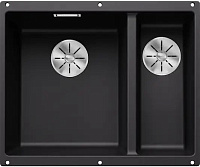Мойка Blanco SUBLINE 340/160-U SILGRANIT Черный клапан-автомат InFino 525985