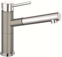 Сантехника Бланко на сайте официального дилера Смеситель Blanco Alta-S compact chrome/Silgranit жемчужный 520730