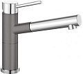 Смеситель Бланко Alta-S compact chrome/Silgranit темная скала 518809 фото 1 Смеситель Blanco Alta-S compact chrome/Silgranit темная скала 518809 фото 1