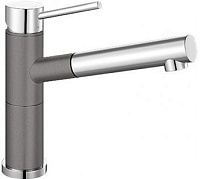 Сантехника Бланко на сайте официального дилера Смеситель Blanco Alta-S compact chrome/Silgranit темная скала 518809
