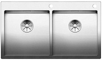 Сантехника Бланко на сайте официального дилера Мойка Blanco Zerox 400/400-IF/A нержавеющая сталь полированная клапан-автомат InFino 521648
