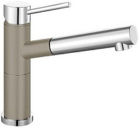 Сантехника Бланко на сайте официального дилера Смеситель Blanco Alta-S compact chrome/Silgranit серый бежевый 517634
