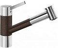 Смеситель Бланко Tivo-S chrome/Silgranit кофе 517618 фото 1 Смеситель Blanco Tivo-S chrome/Silgranit кофе 517618 фото 1