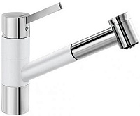 Сантехника Бланко на сайте официального дилера Смеситель Blanco Tivo-S chrome/Silgranit белый 517613