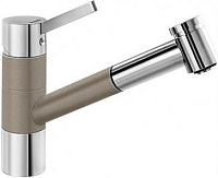 Сантехника Бланко на сайте официального дилера Смеситель Blanco Tivo-S chrome/Silgranit серый бежевый 517619