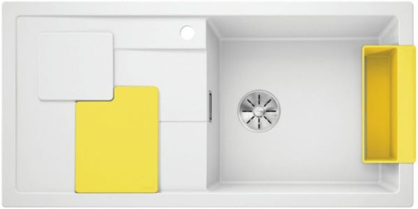 Мойка Blanco SITY XL 6 S lemon белый чаша справа клапан-автомат InFino 525055