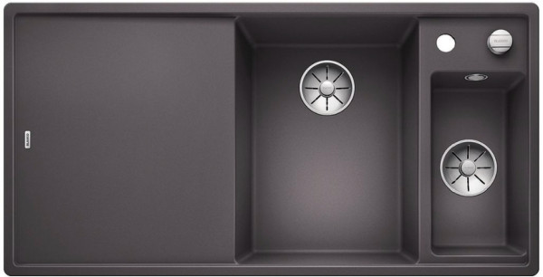 Мойка Blanco AXIA III 6 S темная скала чаша справа клапан-автомат InFino 523463