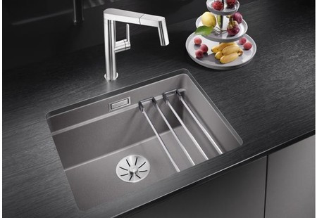 Мойка Blanco Etagon 500-U SILGRANIT PuraDur темная скала клапан-автомат InFino 522228
