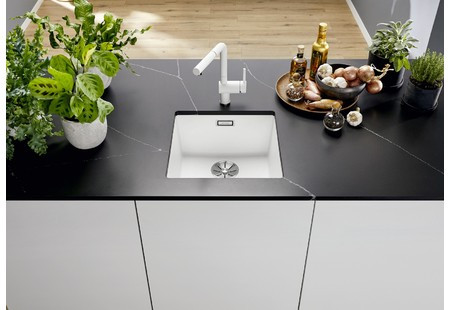 Мойка Blanco SUBLINE 400-U SILGRANIT алюметаллик клапан-автомат InFino 523424