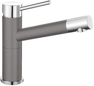 Смеситель Blanco Alta compact chrome/Silgranit темная скала 518810
