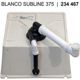 Мойка Blanco SUBLINE 375-U базальт клапан-автомат InFino 523731