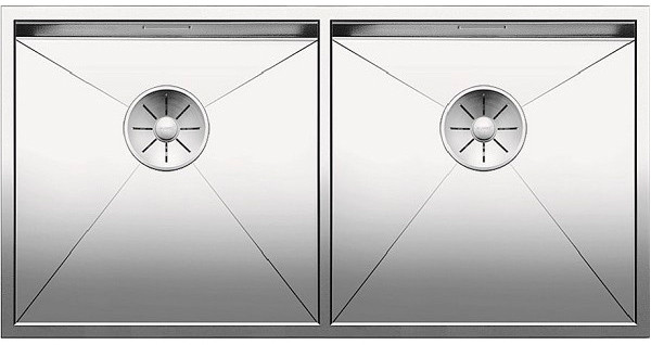 Мойка Blanco Zerox 400/400-U нержавеющая сталь полированная клапан-автомат InFino 521620