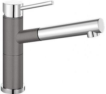 Смеситель Blanco Alta-S compact chrome/Silgranit темная скала 518809