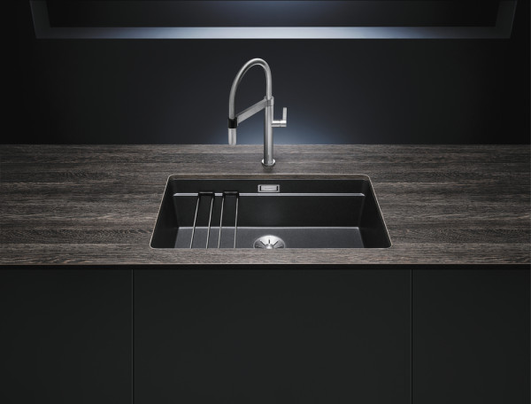 Мойка Blanco Etagon 700-U SILGRANIT PuraDur темная скала клапан-автомат InFino 525168