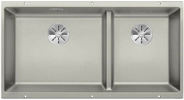Мойка Blanco SUBLINE 480/320-U жемчужный клапан-автомат InFino 523587